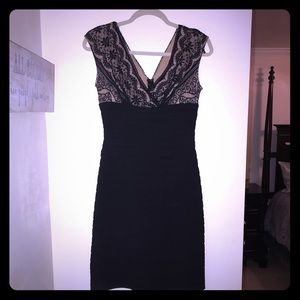 Adrianna Papell cocktail dress, black, lace bust